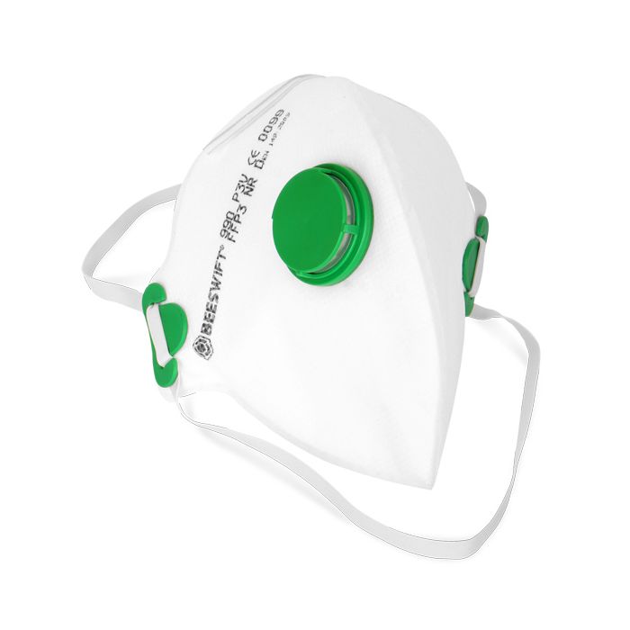 FOLD FLAT P3 MASK WITH VALVE - White FOLD FLAT P3 MASK WITH VALVE - White