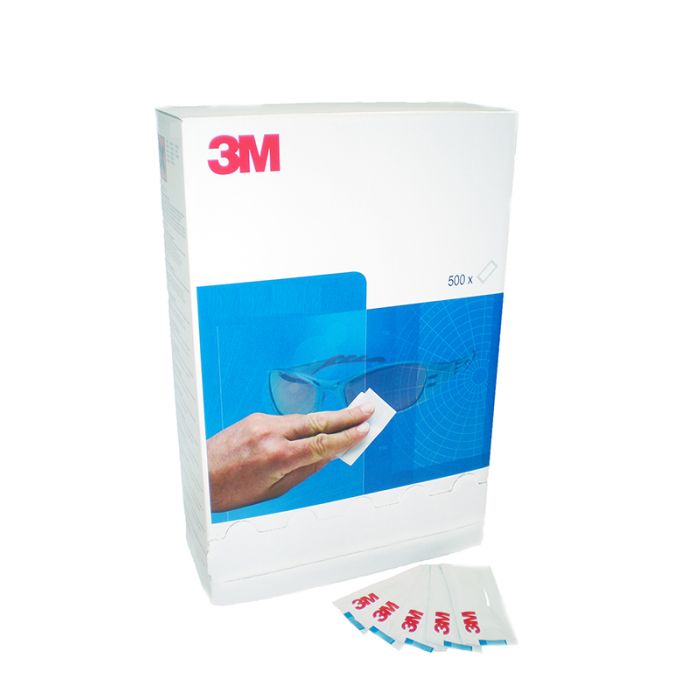 3M DISP LENS CLEAN WIPES (500) - White