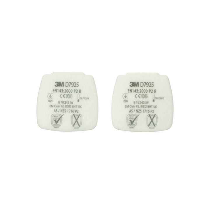 3M D7925 SECURE CLICK P2 R PARTICULATE FILTER - White