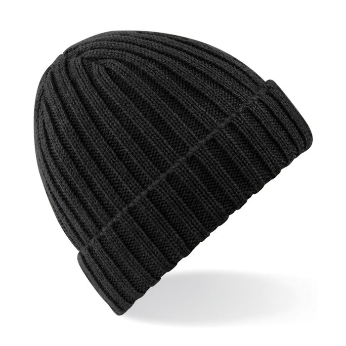 Chunky ribbed beanie - Black - One size