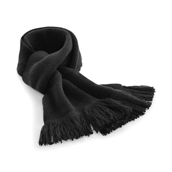 Classic knitted scarf - Black - One size Classic knitted scarf - Black - One size
