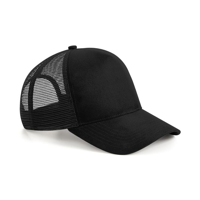 Suede snapback trucker - Black - One size