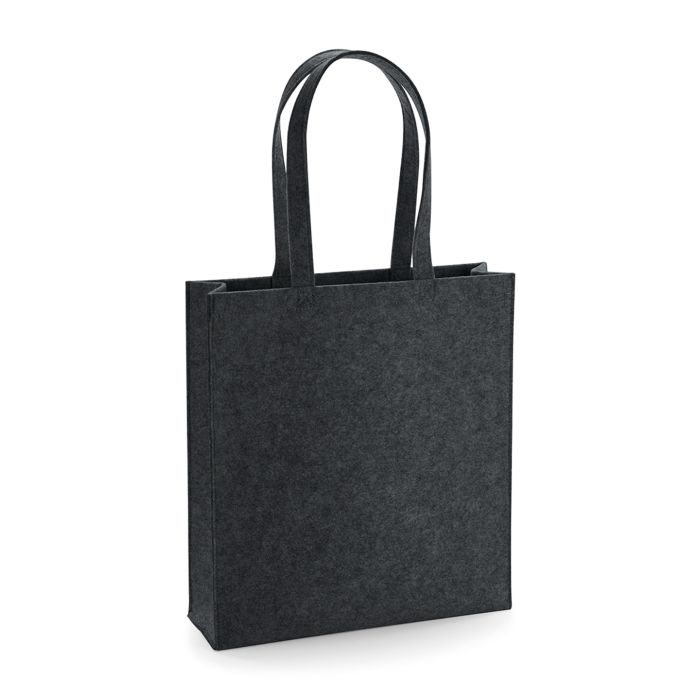Felt tote bag - Charcoal Melange - One size