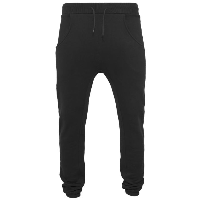 Heavy deep-crotch sweatpants - Black - S