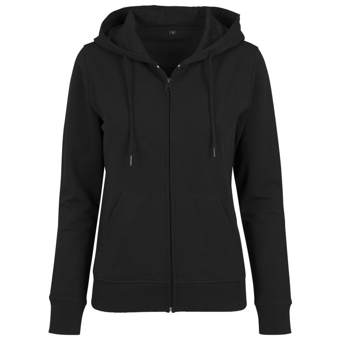 Women's terry zip hoodie - Black - XS