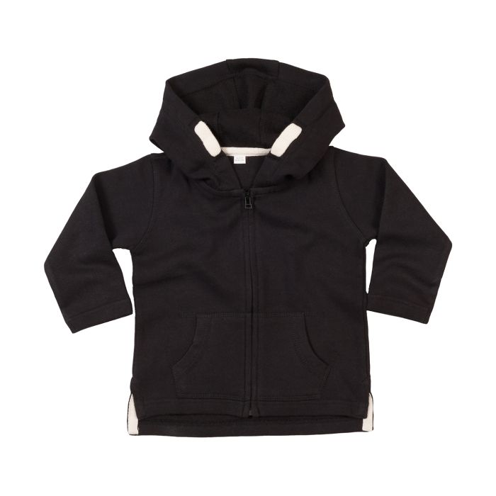 Baby zipped hoodie - Black - 6/12 Months Baby zipped hoodie - Black - 6/12 Months