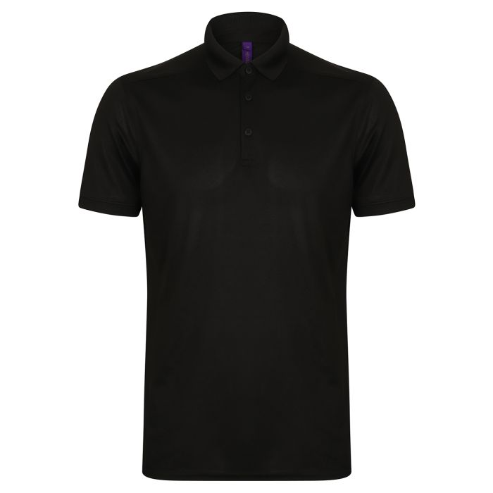 Stretch polo shirt with wicking finish (slim fit) - Black* - S Stretch polo shirt with wicking finish (slim fit) - Black* - S
