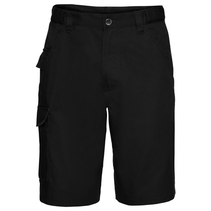 Polycotton twill workwear shorts - Black - 28 Waist