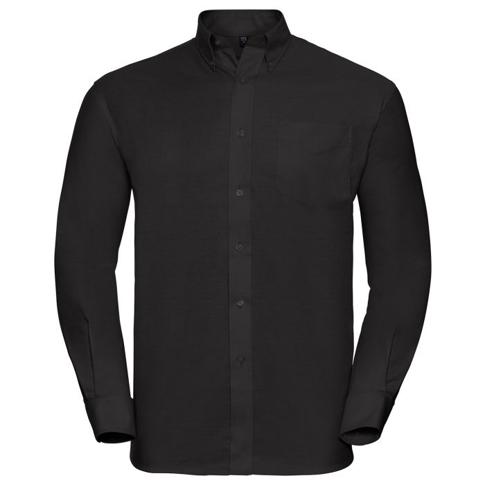 Long sleeve easycare Oxford shirt - Black - 14.5 Long sleeve easycare Oxford shirt - Black - 14.5