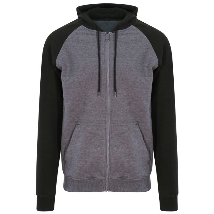 Baseball zoodie - Charcoal/Jet Black - S Baseball zoodie - Charcoal/Jet Black - S