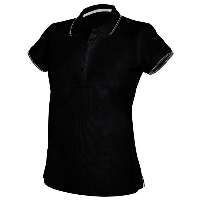 Women's short sleeve polo shirt - Black - S Women's short sleeve polo shirt - Black - S