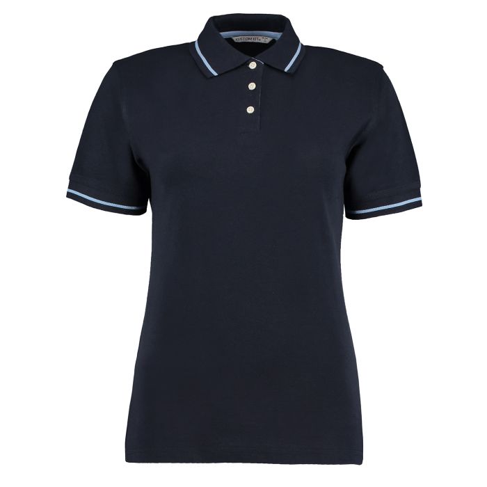 Women's St Mellion polo (classic fit) - Navy/Light Blue - Wom 16 Women's St Mellion polo (classic fit) - Navy/Light Blue - Wom 16