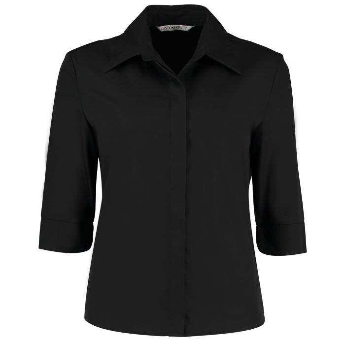 Contiental ¾ sleeve blouse womens - Black - Wom 8 Contiental ¾ sleeve blouse womens - Black - Wom 8