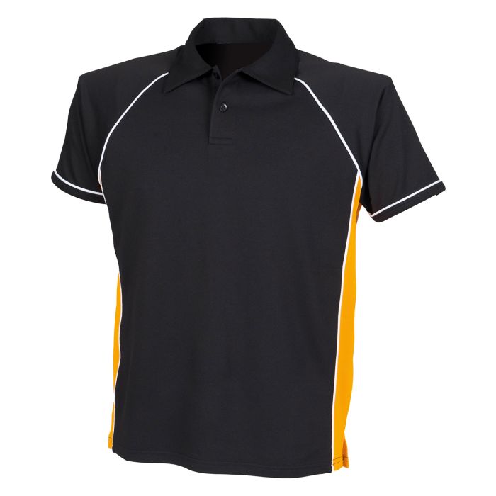 Kids piped performance polo