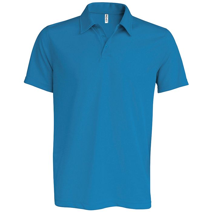 Men's short-sleeved polo shirt - Aqua Blue - S Men's short-sleeved polo shirt - Aqua Blue - S