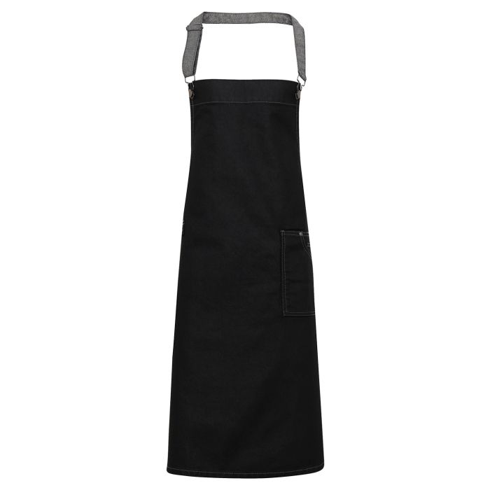 District waxed-look denim bib apron District waxed-look denim bib apron