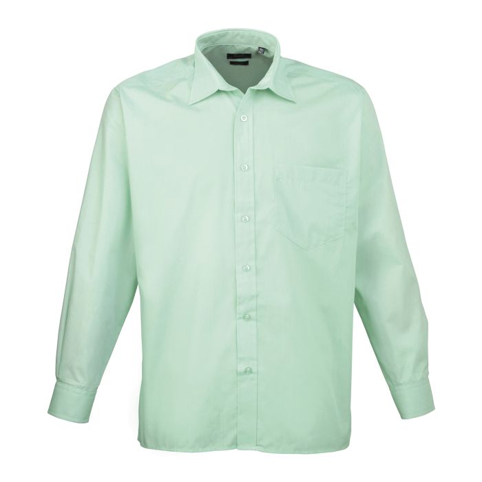 Long sleeve poplin shirt - Aqua - 14.5 Long sleeve poplin shirt - Aqua - 14.5