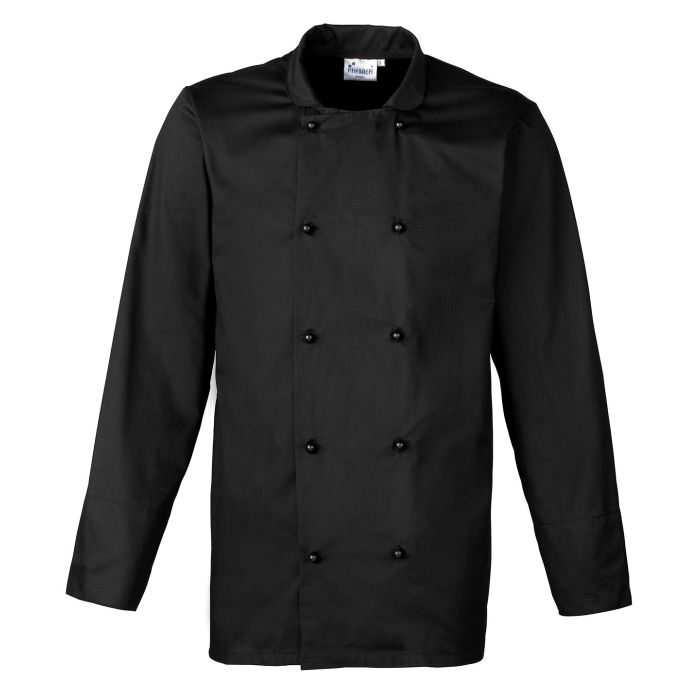 Cuisine long sleeve chef's jacket - Black - XS