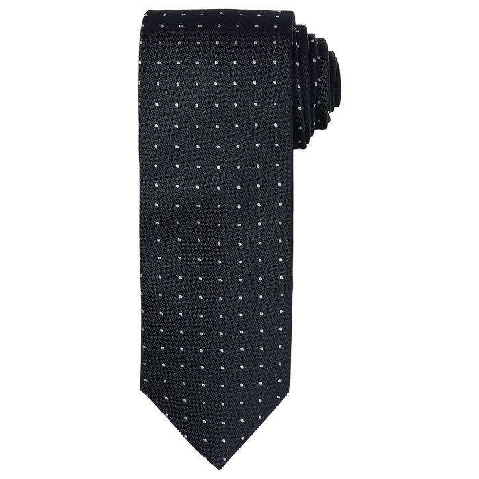 Micro dot tie - Black/Dark Grey - One size