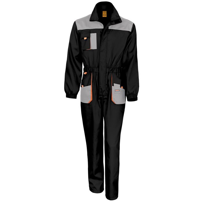 Work-Guard lite coverall - Black/Grey/Orange - XS