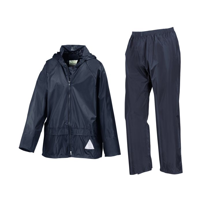 Junior waterproof jacket and trouser set - Navy - XS Junior waterproof jacket and trouser set - Navy - XS