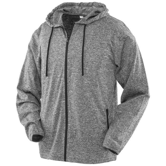 Hooded tee jacket - Marl Grey - S