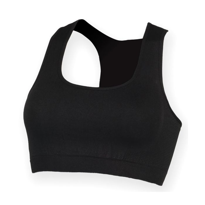 Women's workout cropped top - Black - S