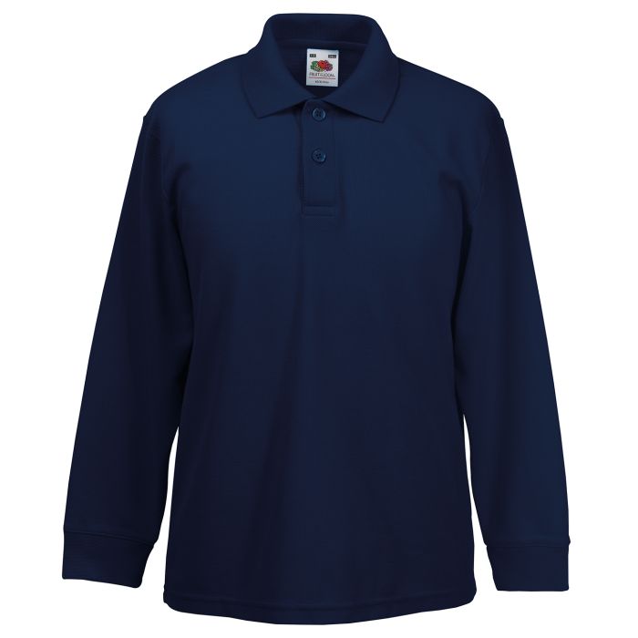Kids long sleeve 65/35 polo - Deep Navy - 3/4 Years Kids long sleeve 65/35 polo - Deep Navy - 3/4 Years