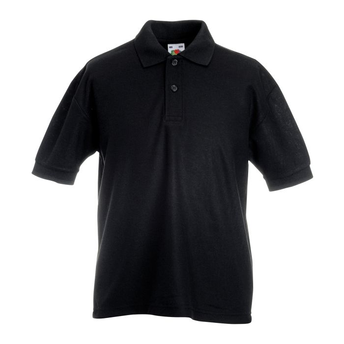 Kids 65/35 piqué polo - Black - 3/4 Years Kids 65/35 piqué polo - Black - 3/4 Years