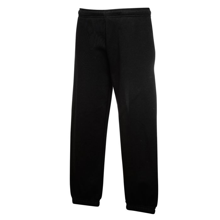 Kids premium elasticated cuff jog pants - Black - 5/6 Years