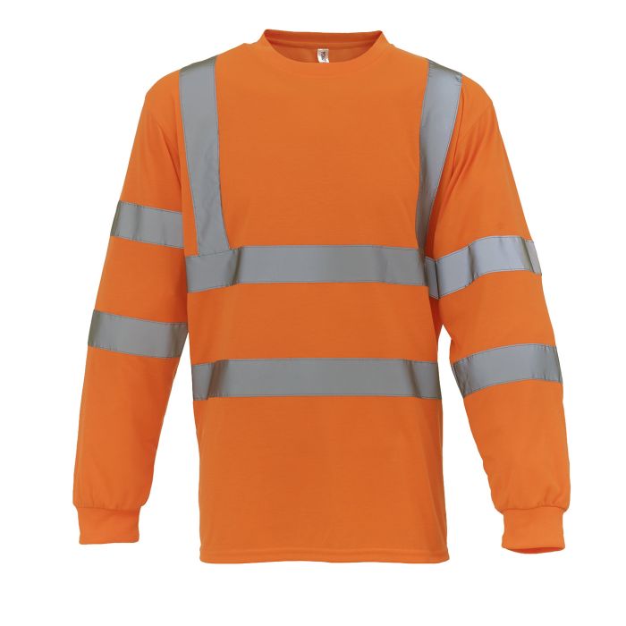 Hi-vis long sleeve t-shirt (HVJ420) - Orange - S Hi-vis long sleeve t-shirt (HVJ420) - Orange - S
