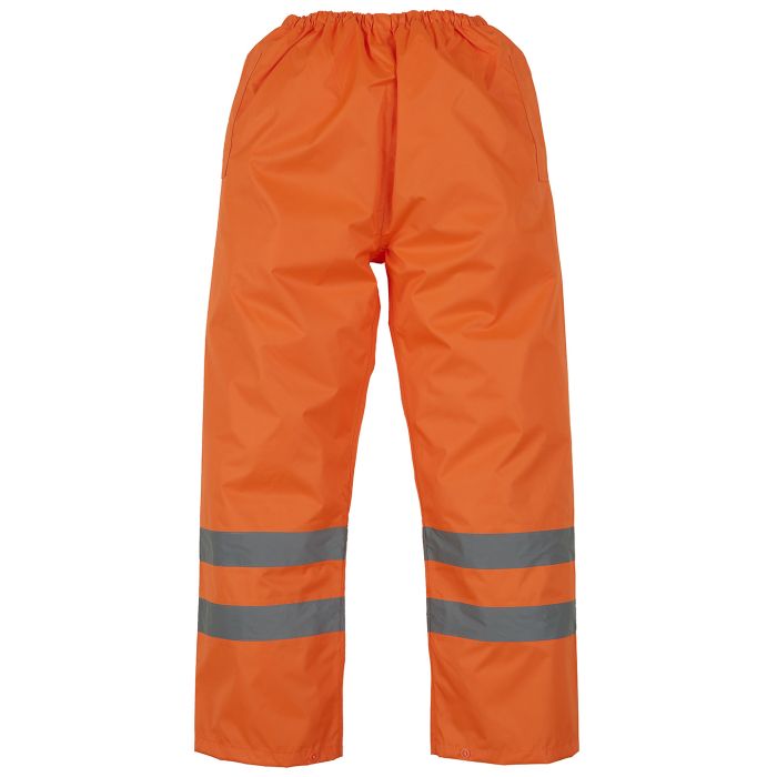 Hi-vis waterproof overtrousers (HVS462) - Orange - M Hi-vis waterproof overtrousers (HVS462) - Orange - M