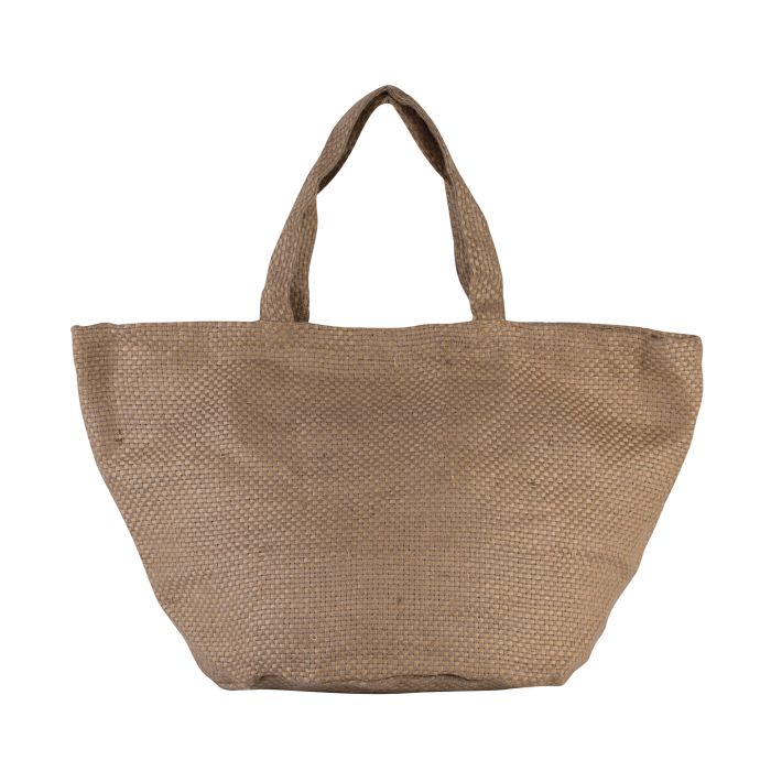 100% natural yarn dyed jute bag - Natural/Cappuccino - One size