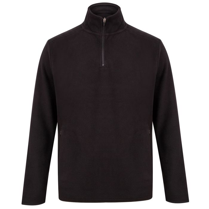 ¼ zip microfleece jacket - Black - XS ¼ zip microfleece jacket - Black - XS