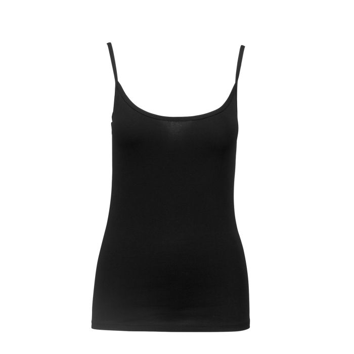 Ladies' strappy tank top - Black - XS