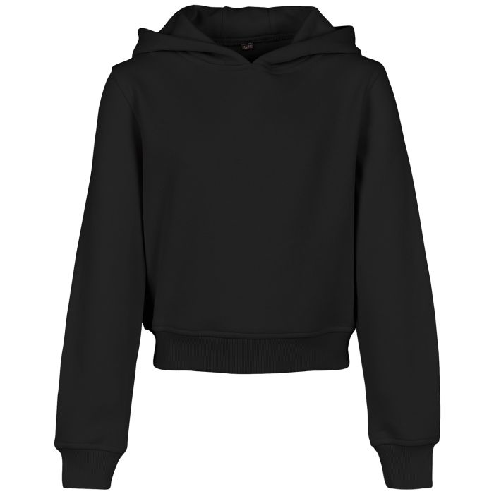 Girls cropped sweat hoodie - Black - 4/6 Years Girls cropped sweat hoodie - Black - 4/6 Years