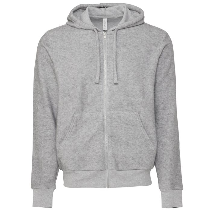 Unisex sueded fleece full-zip hoodie - Athletic Heather - XS Unisex sueded fleece full-zip hoodie - Athletic Heather - XS