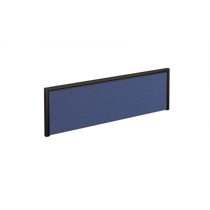 Straight fabric desktop screen with aluminium frame-Blue