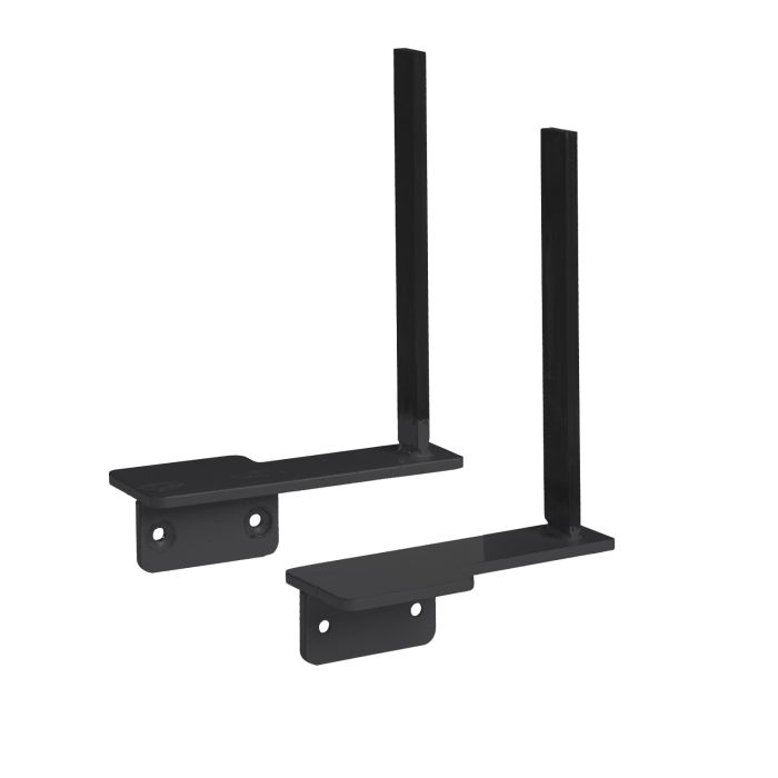 Aluminium framed screen brackets - return (pair)-Black Aluminium framed screen brackets - return (pair)-Black