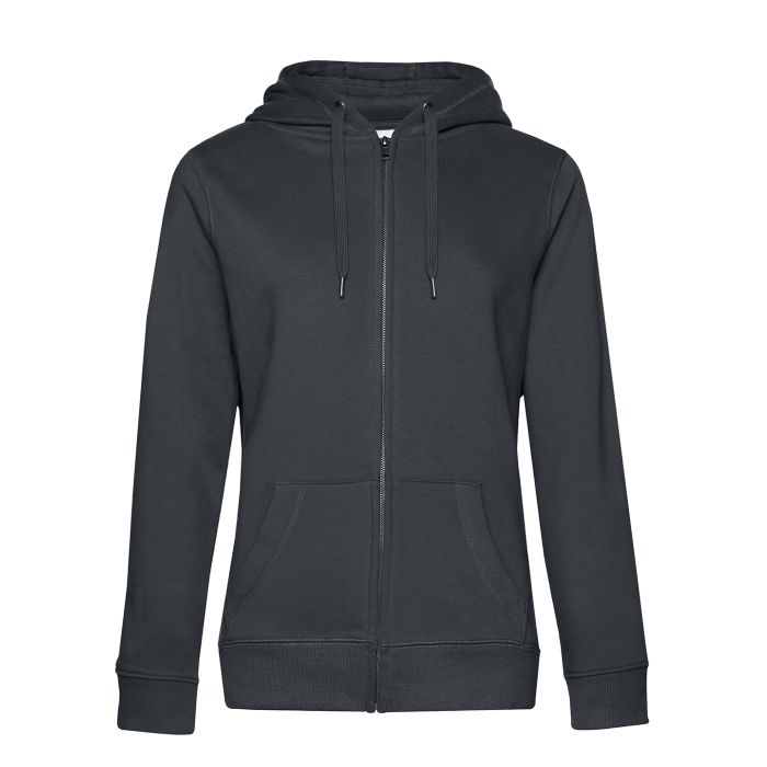 B&C Queen zipped hooded - Asphalt* - XS