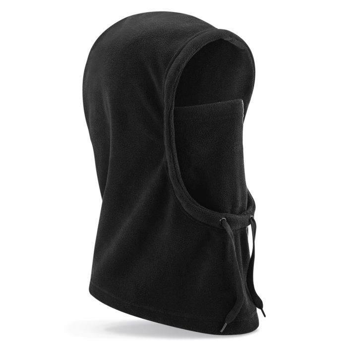 Recycled fleece hood - Black - One size