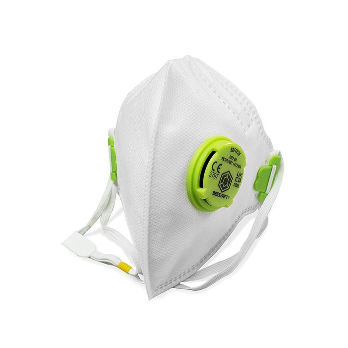 B-BRAND FOLD FLAT P2 MASK VALV - White