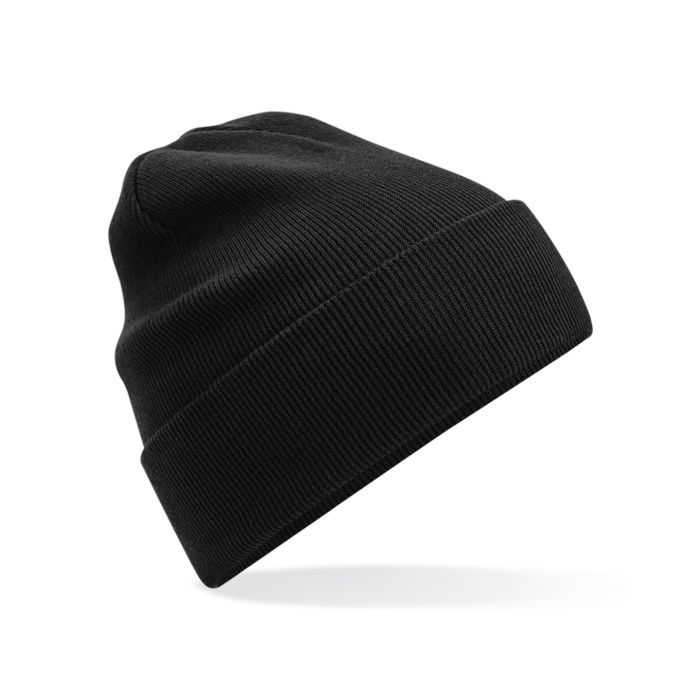 Organic cotton original cuffed beanie - Black - One size