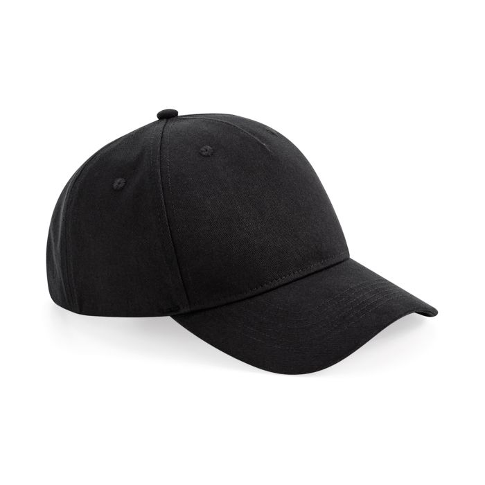Organic cotton 5-panel cap - Black - One size Organic cotton 5-panel cap - Black - One size