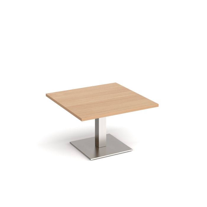 Brescia square coffee table with flat square base-Beech Brescia square coffee table with flat square base-Beech
