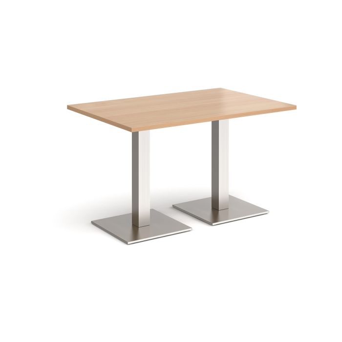 Brescia rectangular dining table with square bases-Beech Brescia rectangular dining table with square bases-Beech