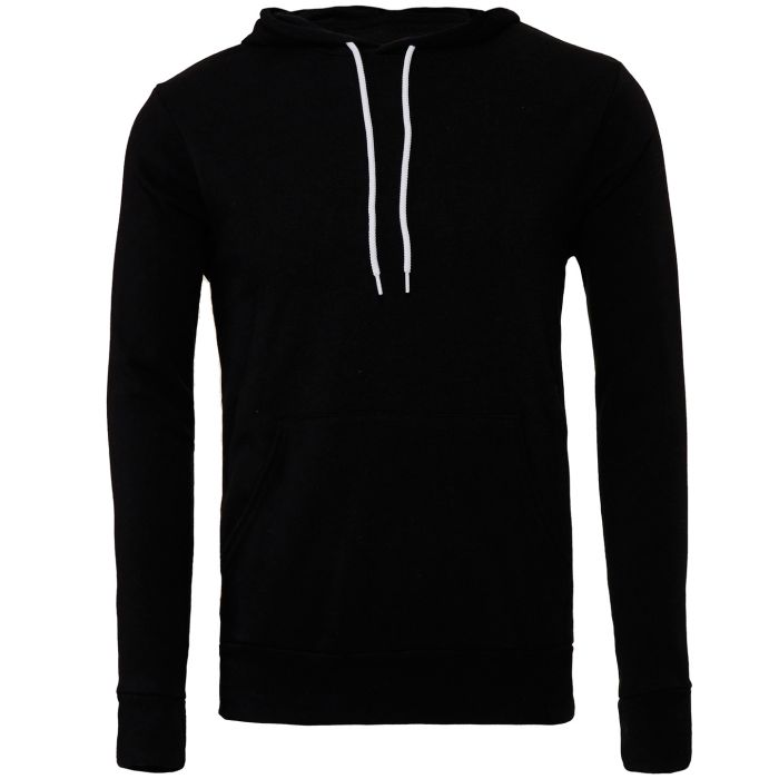 Unisex polycotton fleece pullover hoodie - Black - XS Unisex polycotton fleece pullover hoodie - Black - XS