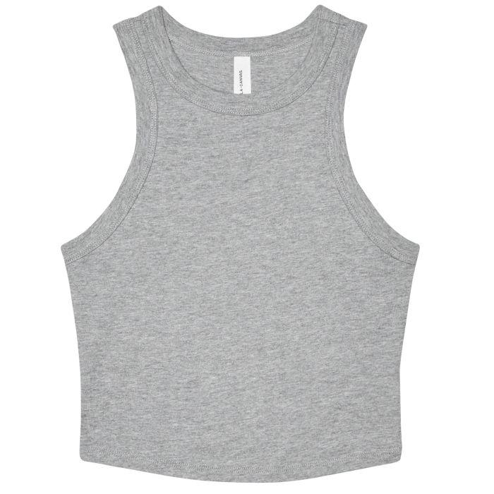 Women’s micro rib racer tank - Athletic Heather - S Women’s micro rib racer tank - Athletic Heather - S