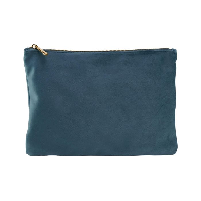 Velvet accessory pouch - Blue Topaz - S Velvet accessory pouch - Blue Topaz - S