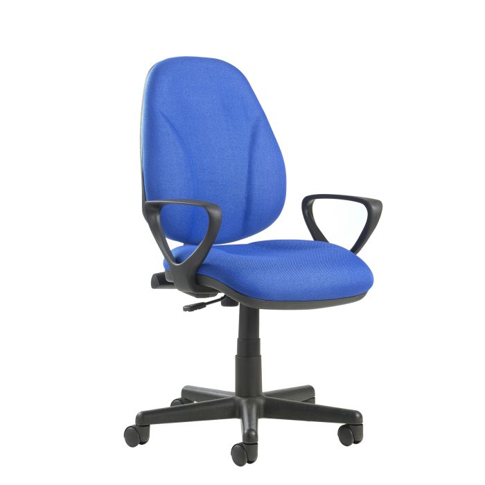 Bilbao fabric operators chair with lumbar support-Blue
